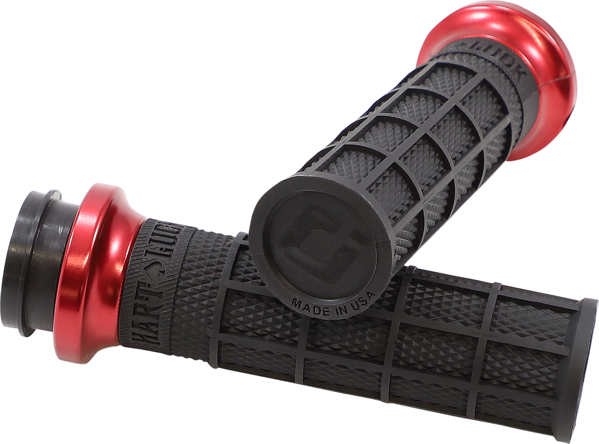 ODI Grips - Hart Luck - TBW - Black/Red V31HTW-BB-R