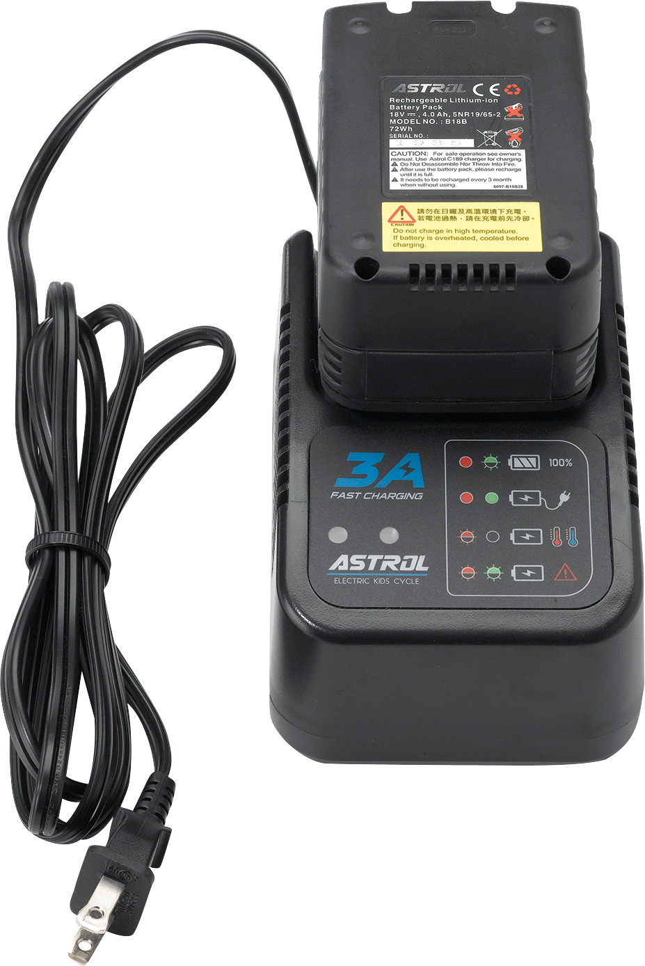 MOOSE RACING RS-16 E-Bike Battery Charger X01-E2502 - Cycle City Outdoors