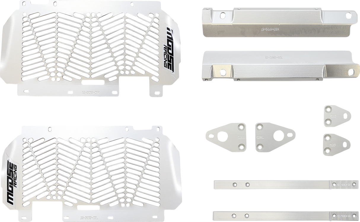 MOOSE RACING Billet Radiator Guards - Silver - Yamaha 12-5019 - Cycle City Outdoors