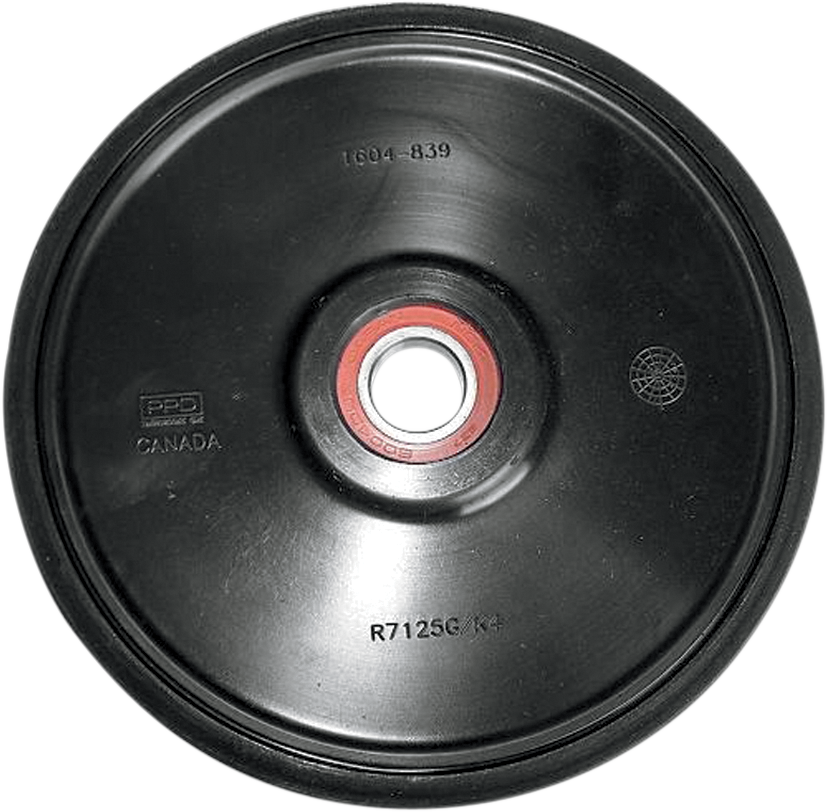 PARTS UNLIMITED Thin Idler Wheel with Bearing 6004-2RS - Black - Group 5 - 7.125" OD x 20 mm ID R7125G-2 001B