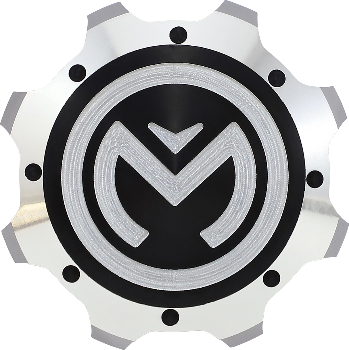 MOOSE RACING Gas Cap - Silver/Black - Polaris 100-4108-PU - Cycle City Outdoors