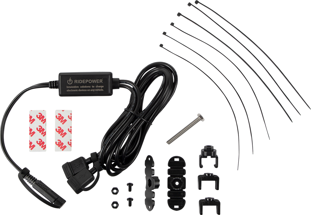 RIDEPOWER SAE to Two USB Port Cable - Dual Port Charging - Split Cable - 65" RPSAE2USB65