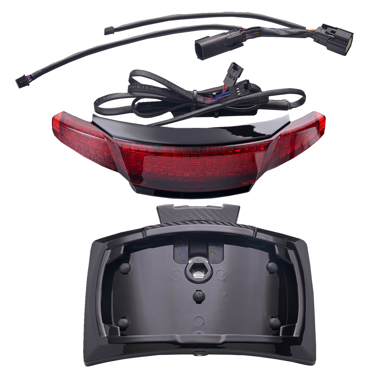 Ciro Taillight/License Plate Holder - Red Lens - Black 40374 - Cycle City Outdoors