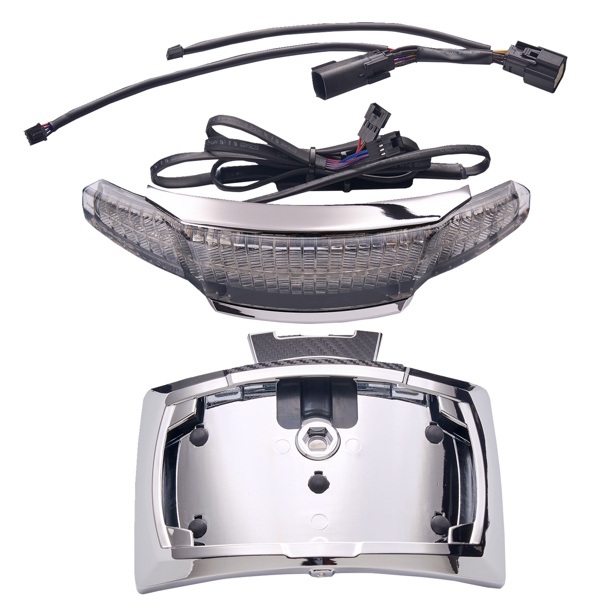 Ciro Taillight/License Plate Holder - Light Smoke Lens - Chrome 40353 - Cycle City Outdoors