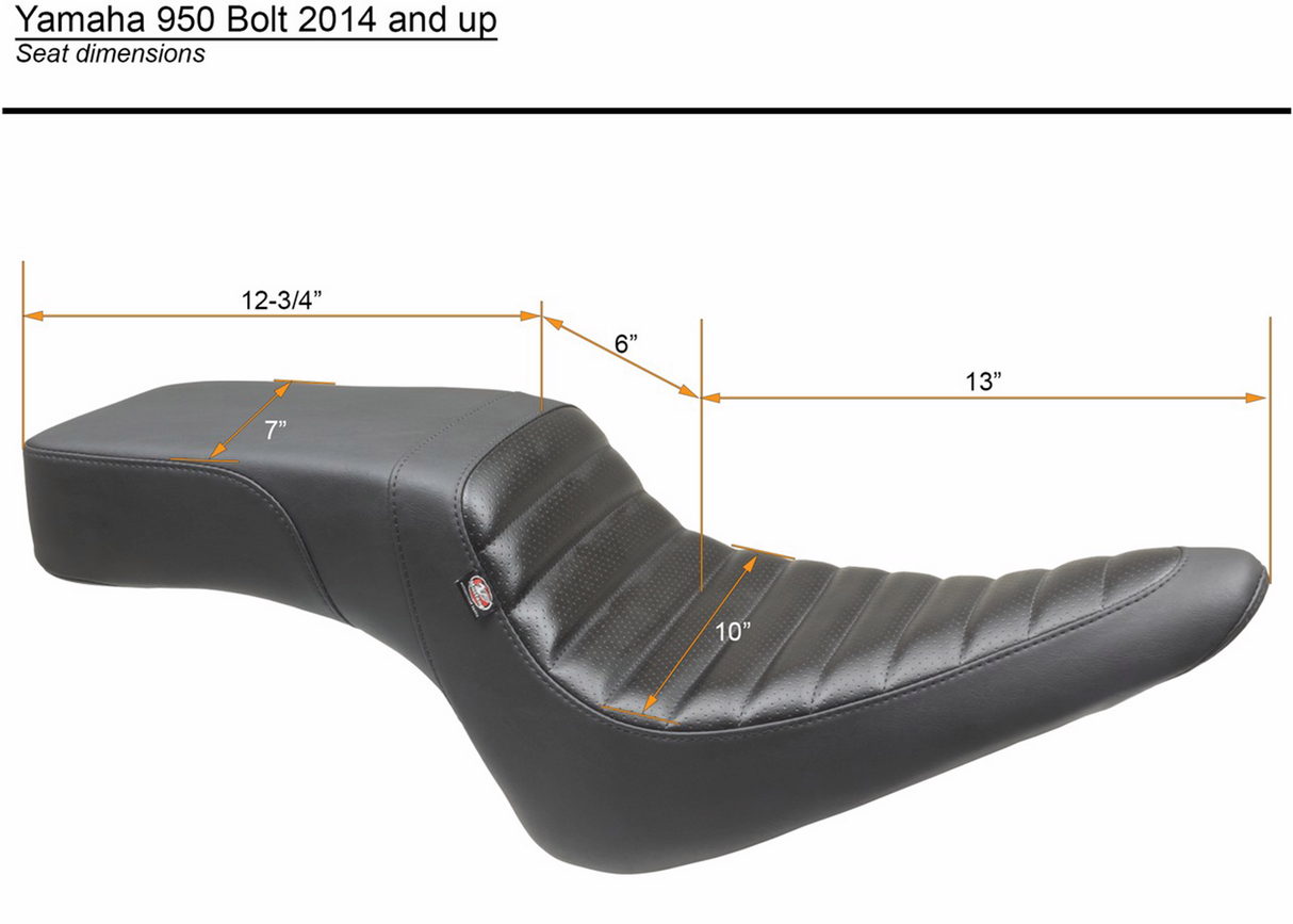 MUSTANG Squareback Seat - Black - Tuck-n-Roll - Bolt '14-'22 75697