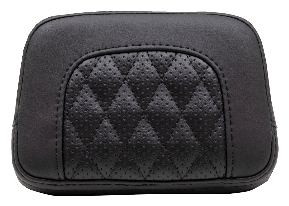 MUSTANG Squareback Sissy Bar Pad - Black - Diamond Stitch - Chief '22-'23 88206