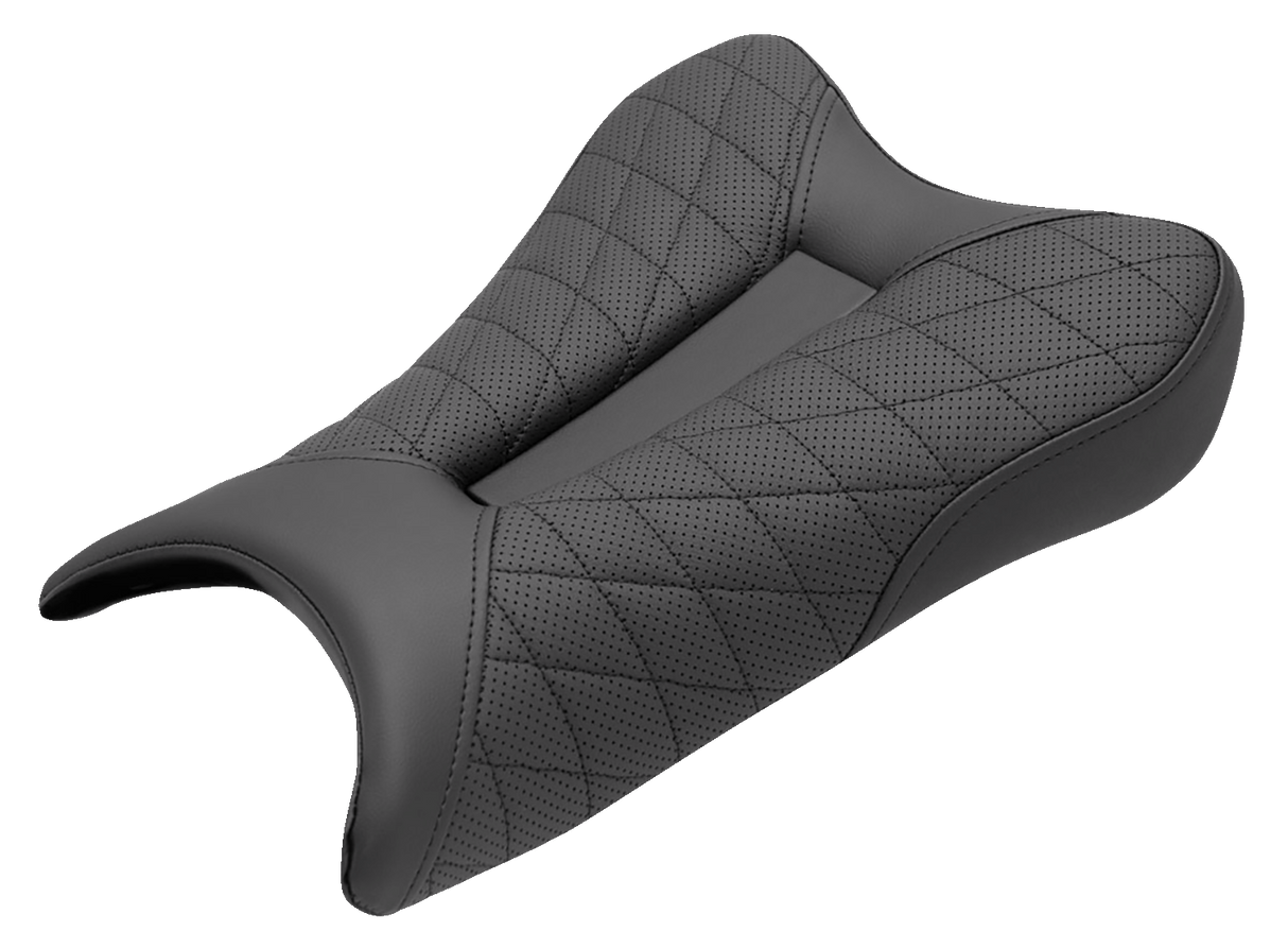 SADDLEMEN Track Seat - Lattice Stitch - Black - ZX6R '19-'22 0810-K075