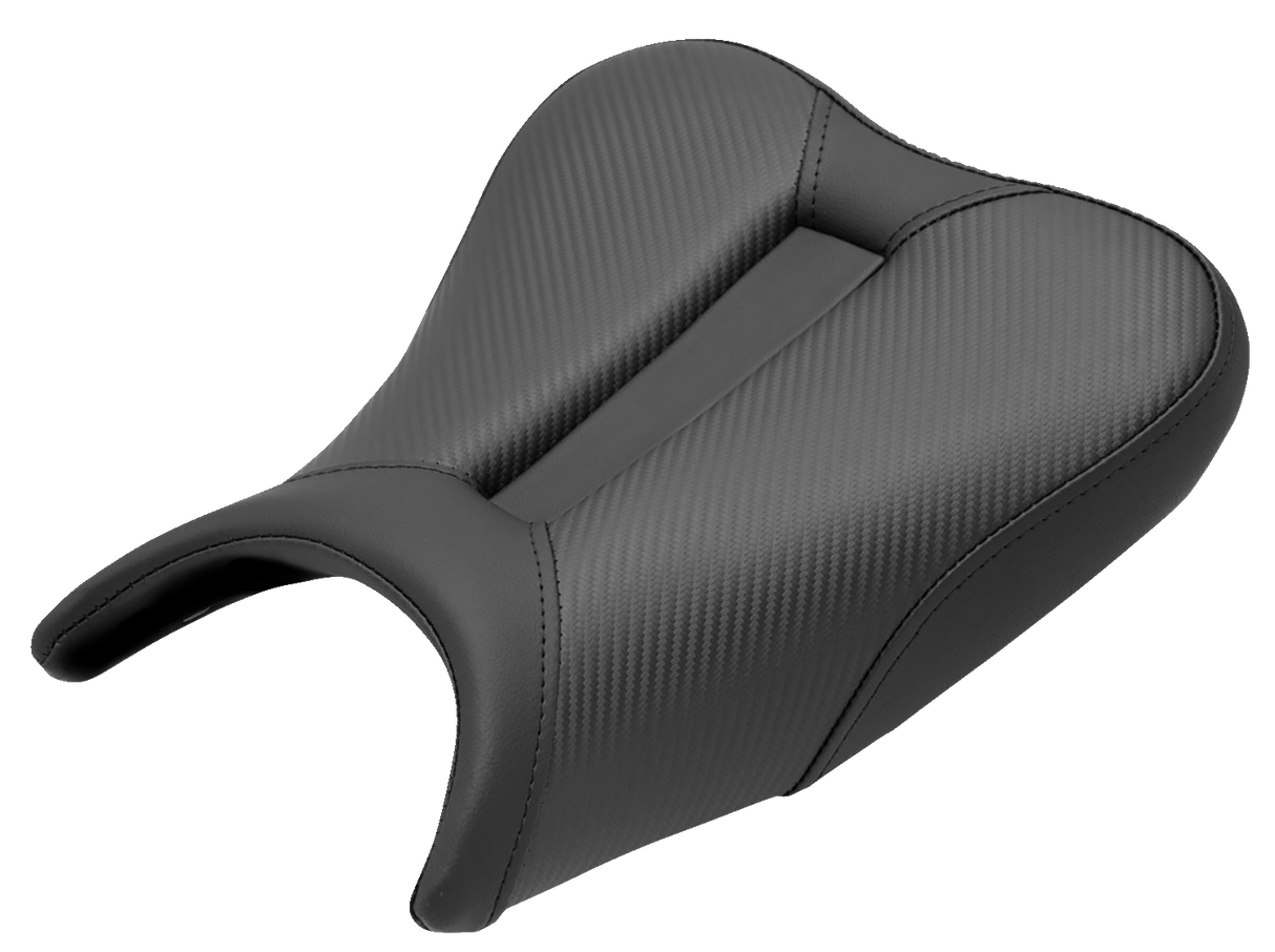 SADDLEMEN Track Seat - Solo - Carbon Fiber - Black - Ninja 400 '18-'22 0810-K080