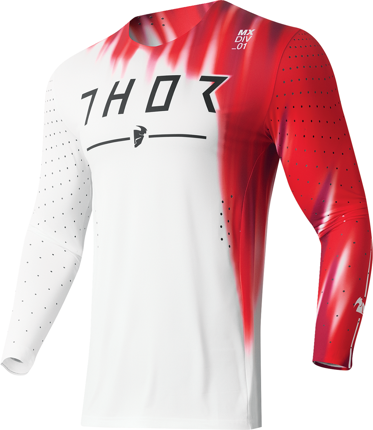 Thor Prime Freeze Jersey - White/Red - 2XL 2910-7465 - Cycle City Outdoors
