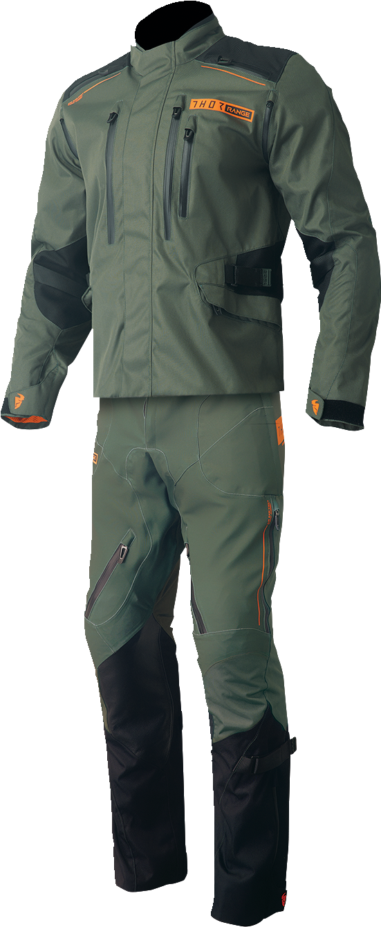 THOR Range Jersey - Army Green/Orange - Small 2910-7482