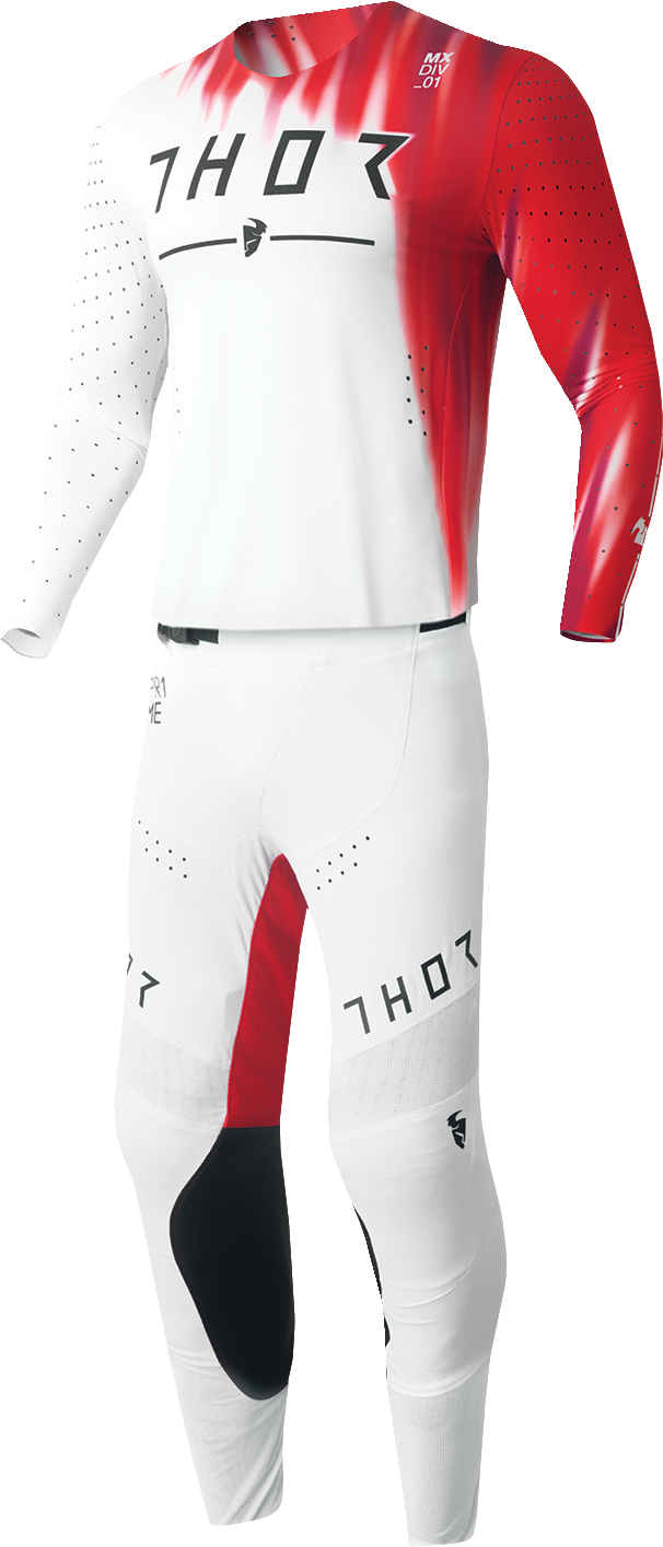 Thor Prime Freeze Jersey - White/Red - Large 2910-7463 - Cycle City Outdoors