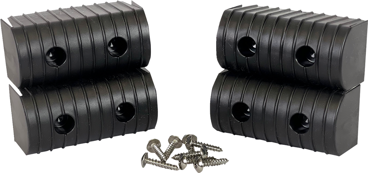 CALIBER Bunk Wrap Endcap - 2"x4" - Black - 4 Pack 23051-BK