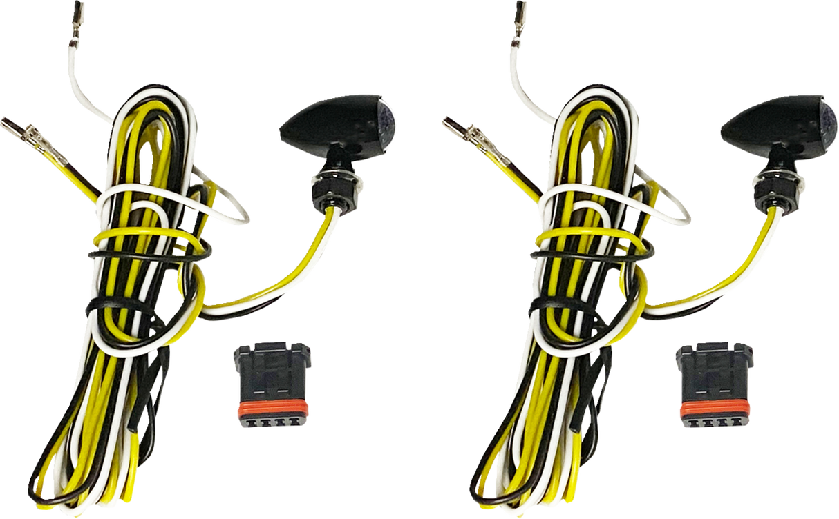 Custom Dynamics Micro Turn Signals - LED - Amber/White CD-MICRO-AW2-B - Cycle City Outdoors