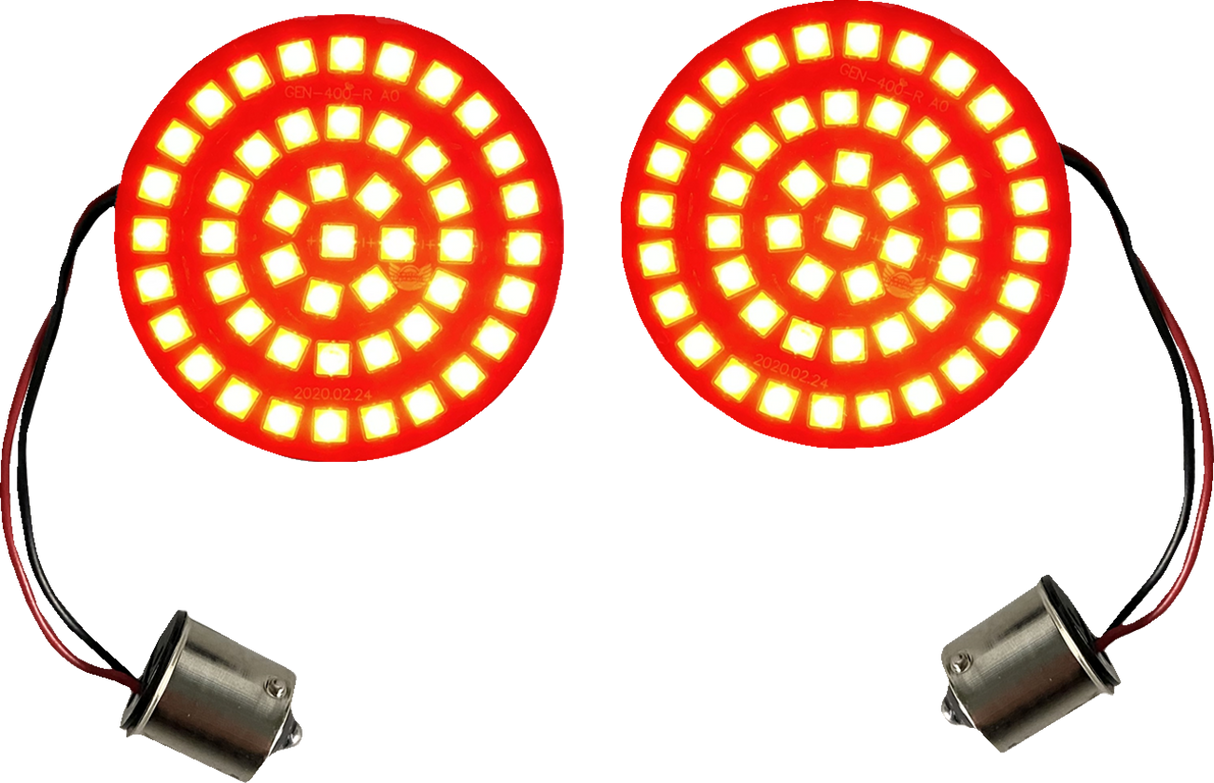 Custom Dynamics Turn Signal Insert - LED - Red - 1156 GEN-4-R-1156 - Cycle City Outdoors