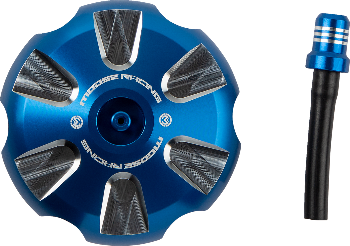 MOOSE RACING Aluminum Gas Cap - Blue - Sherco T03-5116L - Cycle City Outdoors