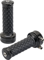 BILTWELL Alumicore Grips - Custom - Black 6606-201-01