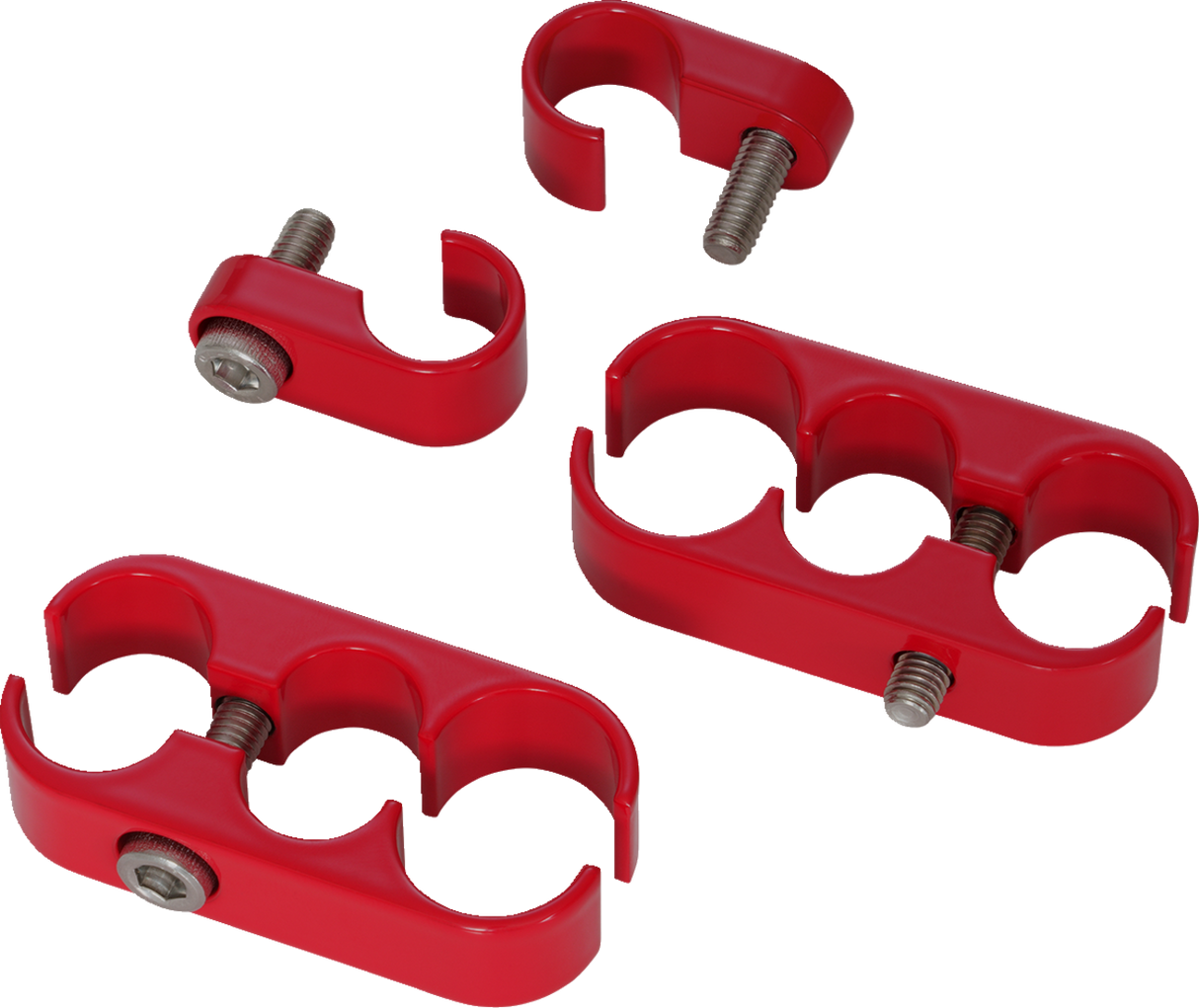 SHOW CHROME Hose Clamp Set - Slingshot 44-101RED