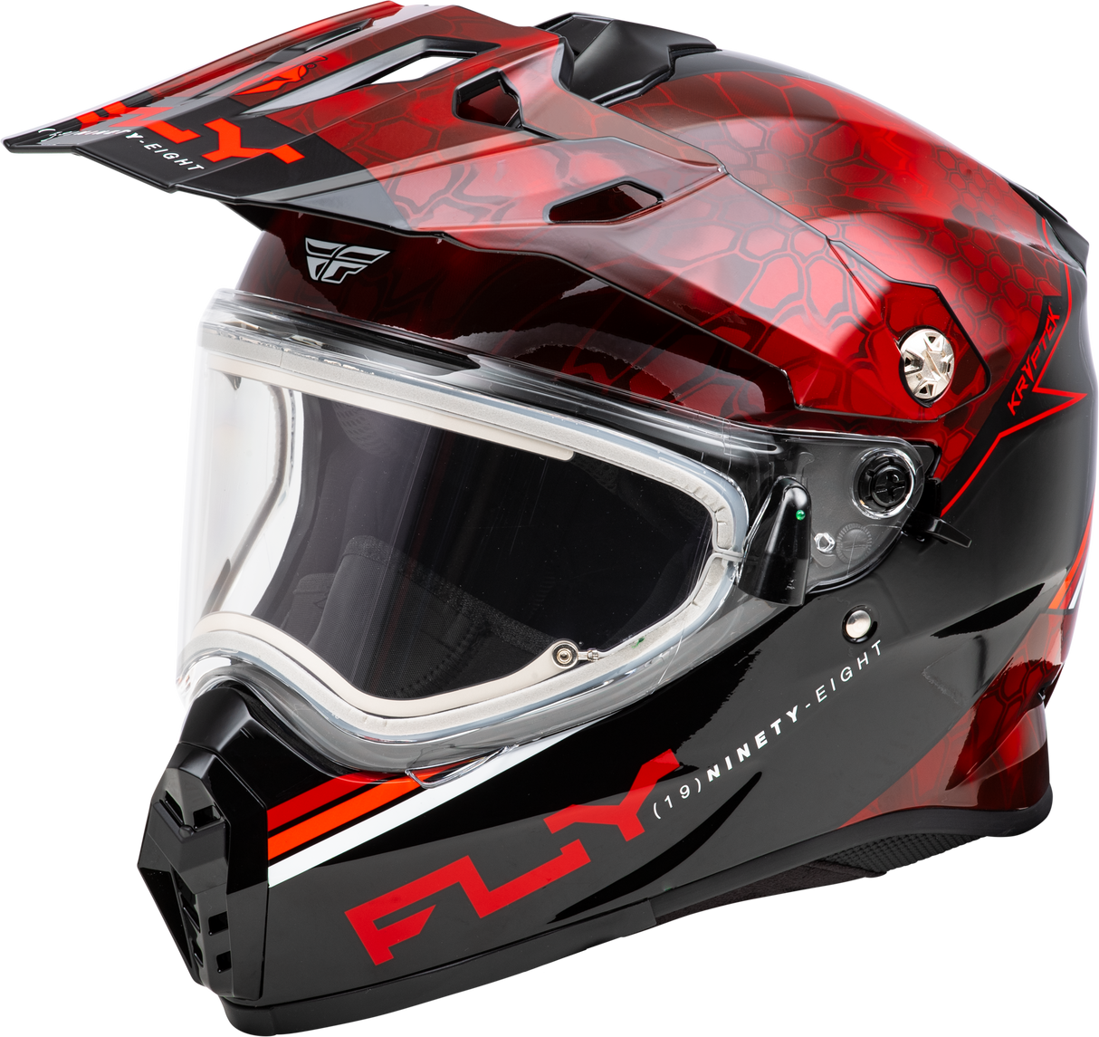 Trekker Cw Conceal Helmet Elec Shld Red/Black Lg - Cycle City Outdoors
