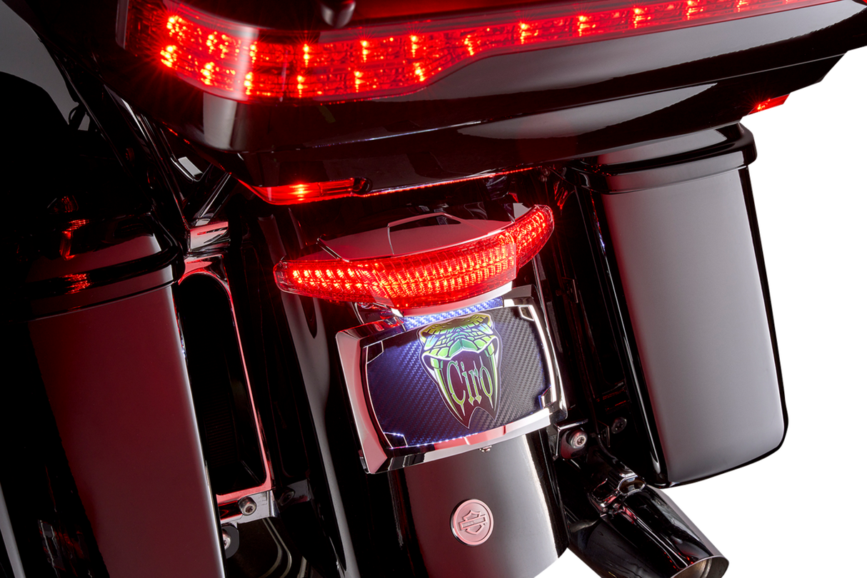 Ciro Taillight/License Plate Mount - Smoke Lens - Chrome 40453 - Cycle City Outdoors