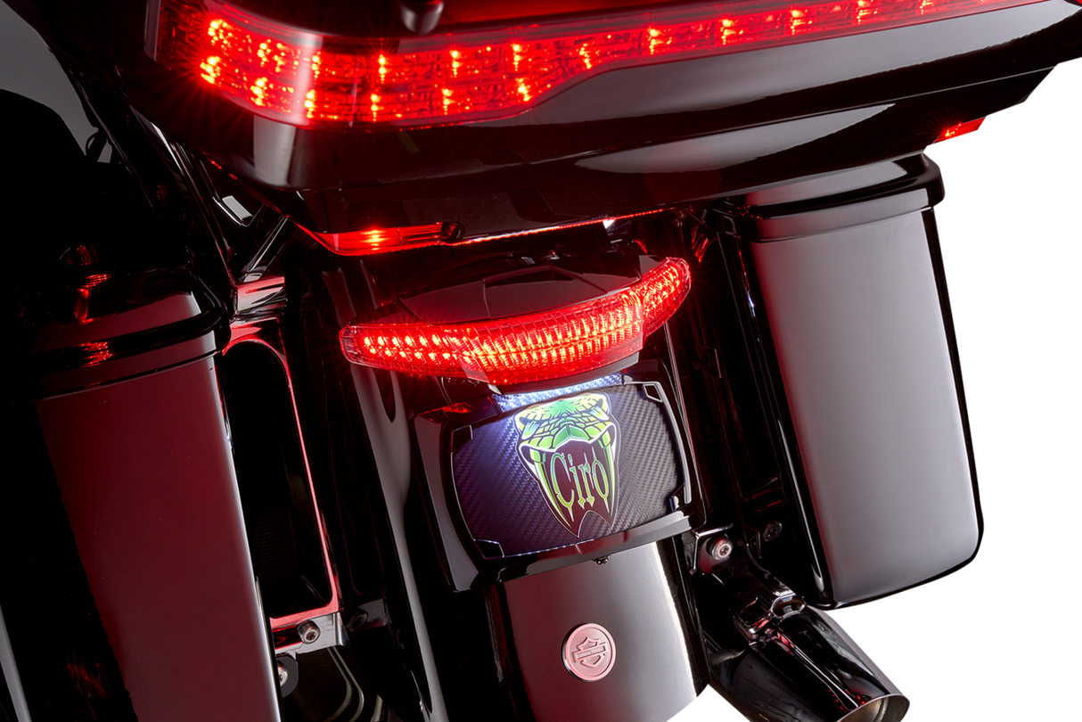 Ciro Taillight/License Plate Mount - Smoke Lens - Black 40454 - Cycle City Outdoors