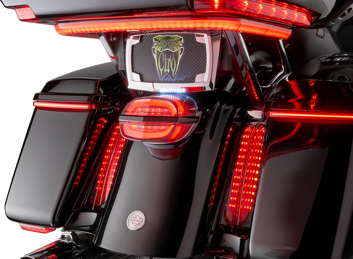 CIRO Taillight - Smoke Lens - with License Plate Light 40902 - Cycle City Outdoors