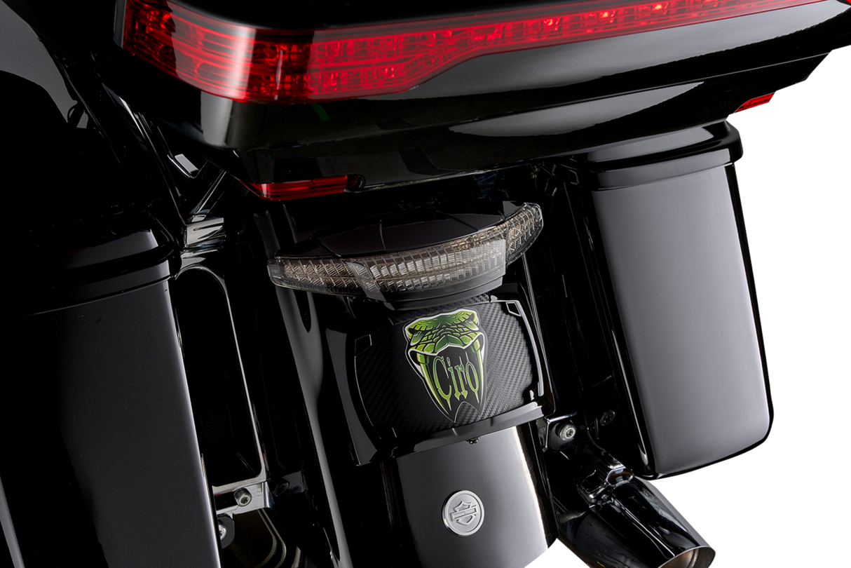 Ciro Taillight/License Plate Mount - Smoke Lens - Black 40454 - Cycle City Outdoors