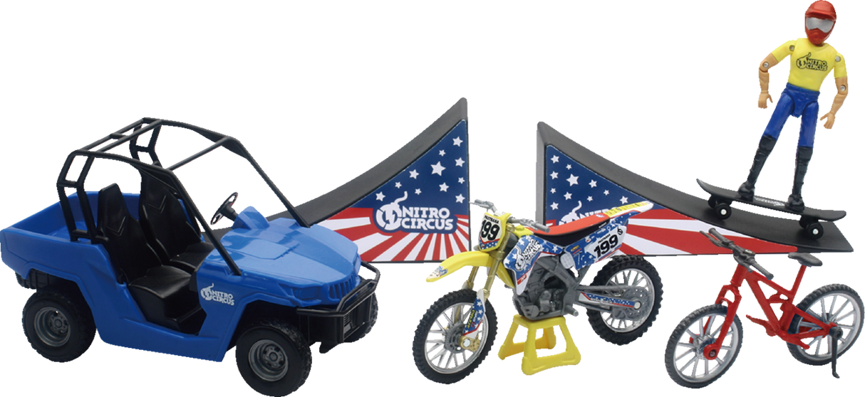 New Ray Toys Nitro Circus Playset - 1:18 Scale - Multicolor 67685