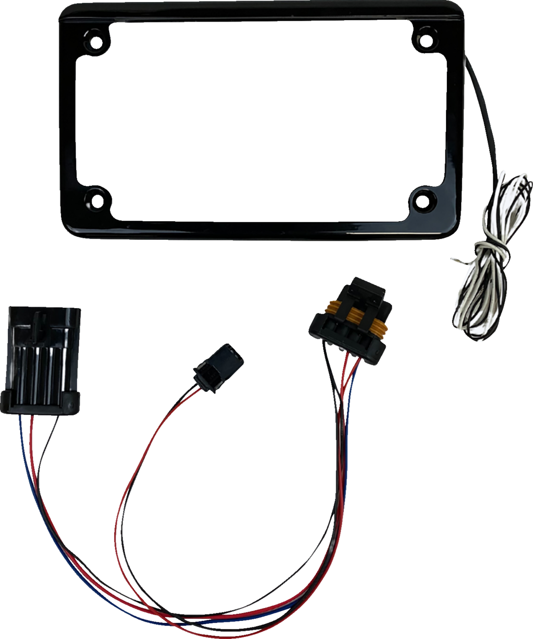 Custom Dynamics License Plate Frame - LED - w/ Tag Light - Black - SXS CD-LPF-RZRTRAIL - Cycle City Outdoors