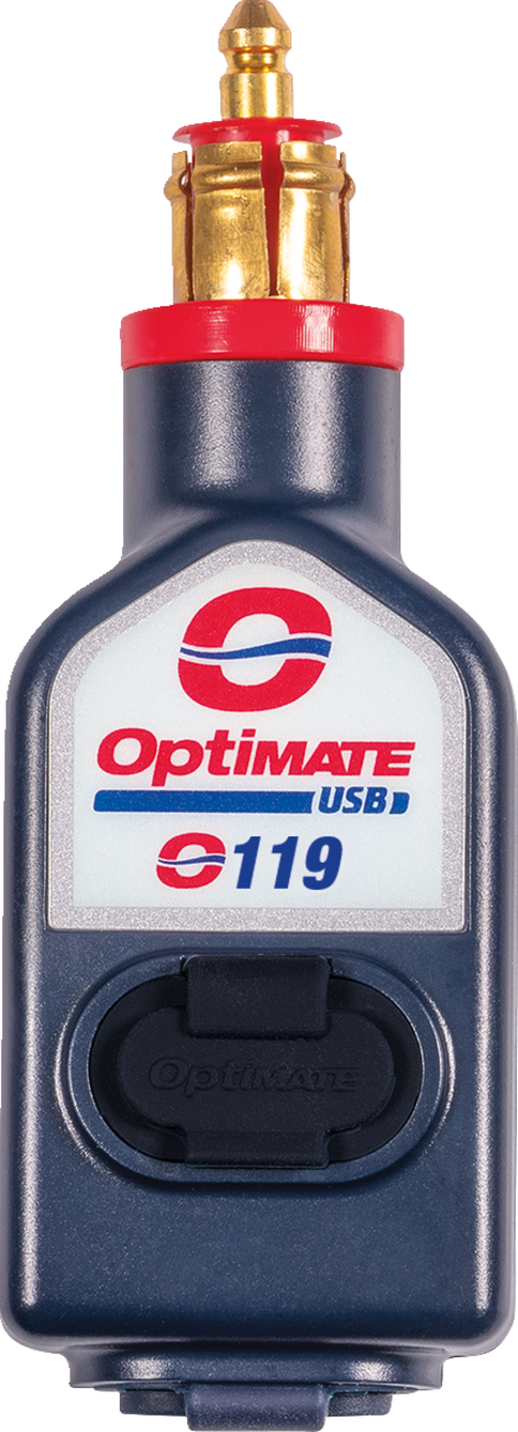 TECMATE Dual USB Charger - Optimate - 180° BIKE Plug/12V - In-Line O-119