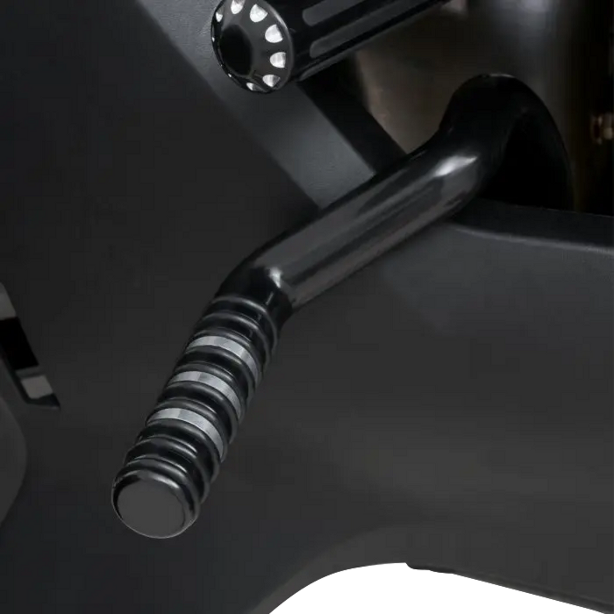 SHOW CHROME Adjustable Highway Peg - Satin Black with Contrast Cut - Can-Am 41-422