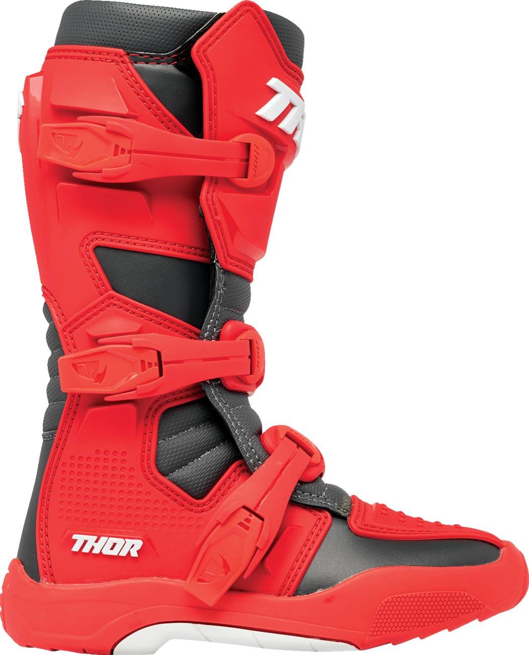 THOR Youth Blitz XR Boots - Red/Charcoal - Size 2 3411-0753