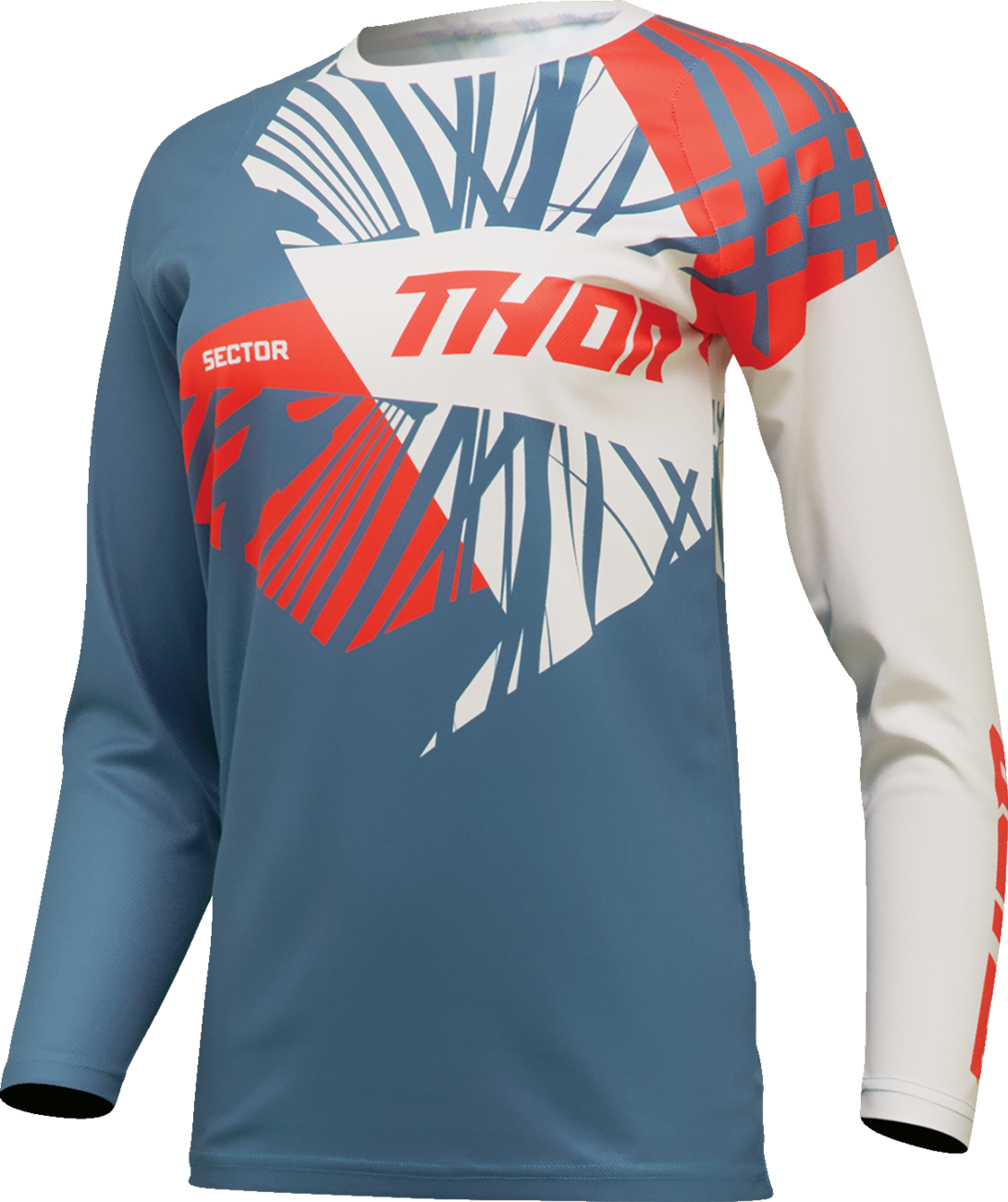 THOR Women's Sector Split Jersey - Blue Steel/Vintage White - 2XL 2911-0299