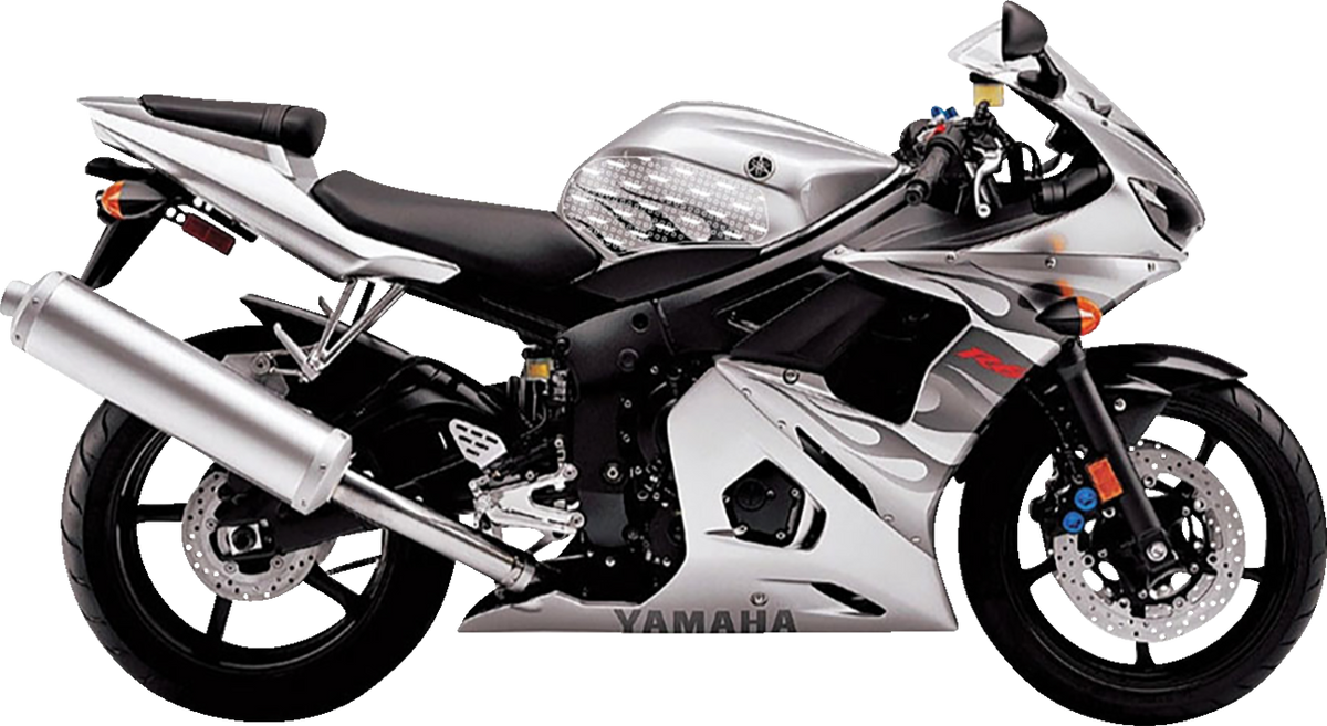 STOMPGRIP 55-10-0004C Tank Grips - Volcano - Clear - Yamaha - YZF '03-'05 | Street