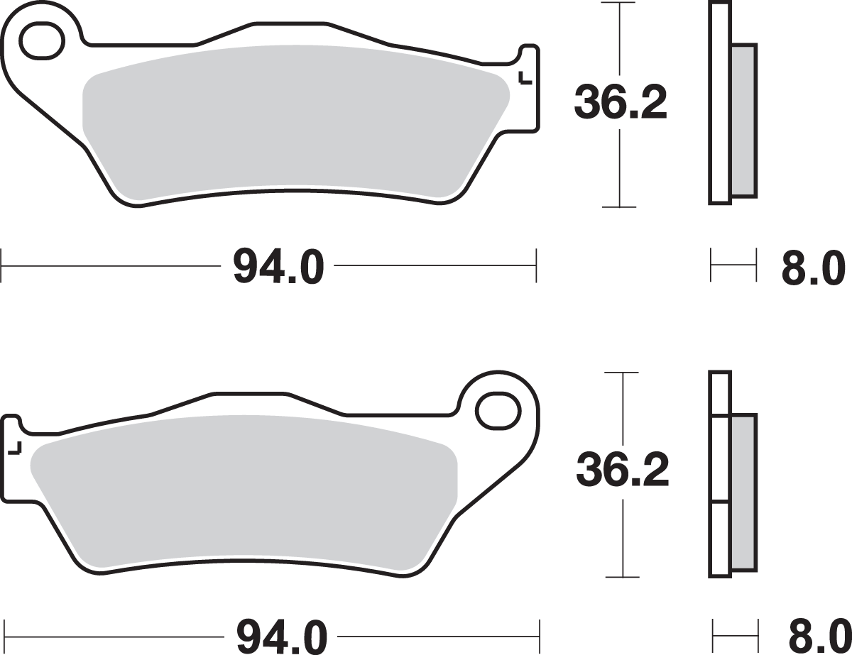 SBS Sintered Rear Brake Pads - 671LS (KTM / BMW / Ducati / Moto Guzzi / CFMOTO / Aprilia 2001–2026)
