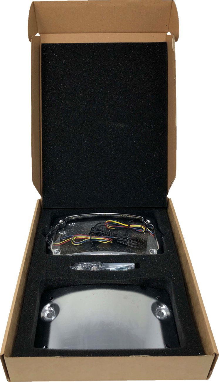 KODLIN USA License Plate Kit - Amber/Red/White - Chrome KUS20301