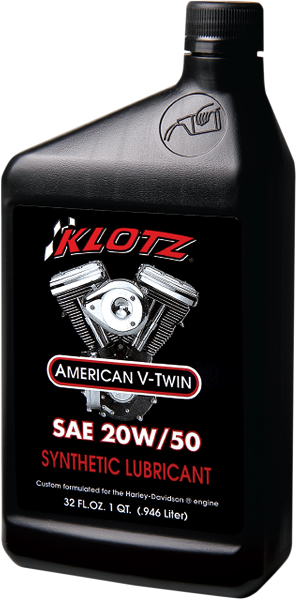 KLOTZ OIL V-Twin Synthetic Engine Oil - 20W-50 - 1 U.S. quart KH-2050
