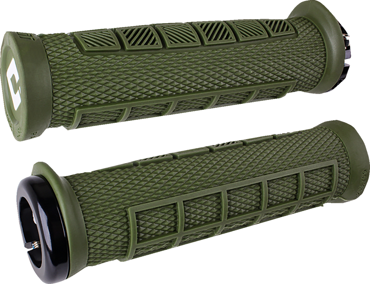 ODI Elite Pro v2.1 Grips - Lock-On - 130 mm - Army Green D33EPAG-B