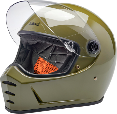 BILTWELL Lane Splitter Helmet - Gloss Olive Green - Medium 1004-154-503