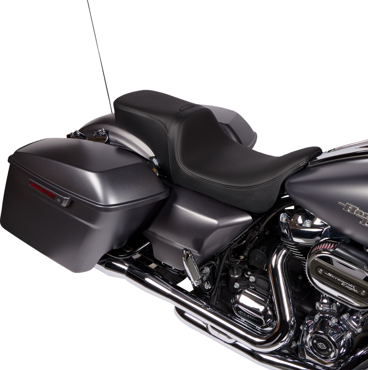 DRAG SPECIALTIES Predator 2-Up Seat - Solar Leather - Smooth - w/o Backrest - FLH/FLTR '08-'23 0801-1501 - Cycle City Outdoors