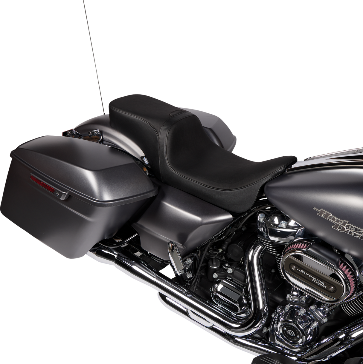 DRAG SPECIALTIES Predator 2-Up Seat - Vinyl - Smooth - w/o Backrest - FLH/FLTR '08-'23 0801-1499 - Cycle City Outdoors