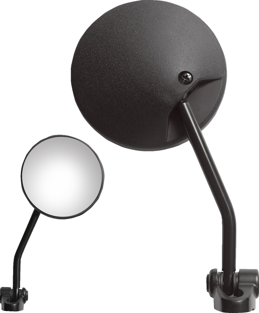 PARTS UNLIMITED 97021 Round Black Side View Flag Mirror