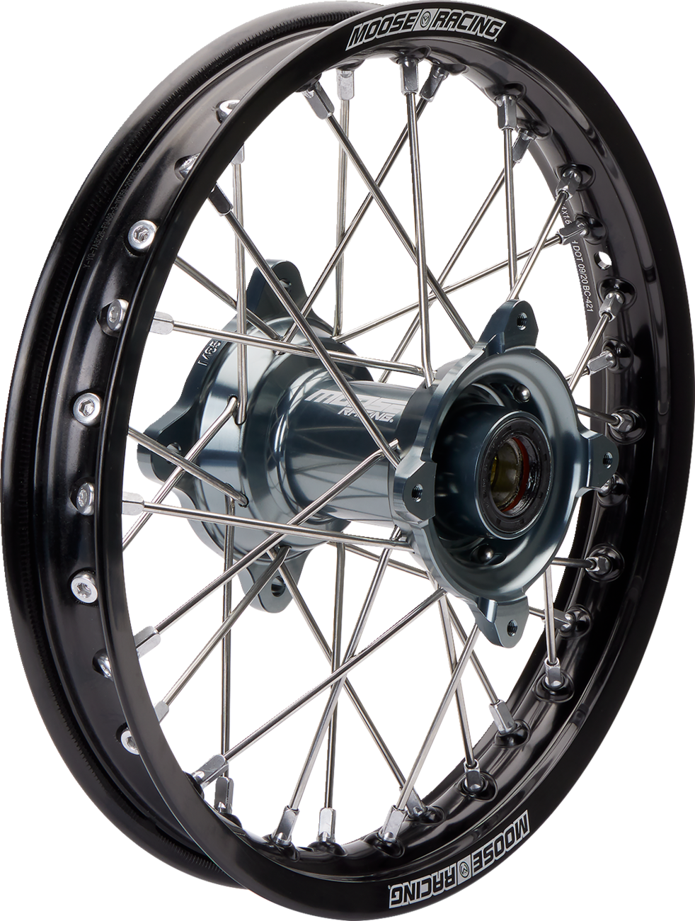 MOOSE RACING Wheel Assembly - SX-1 - Complete - Rear - Black Wheel/Gray Hub - 14x1.6 MR-16014-BKGY - Cycle City Outdoors