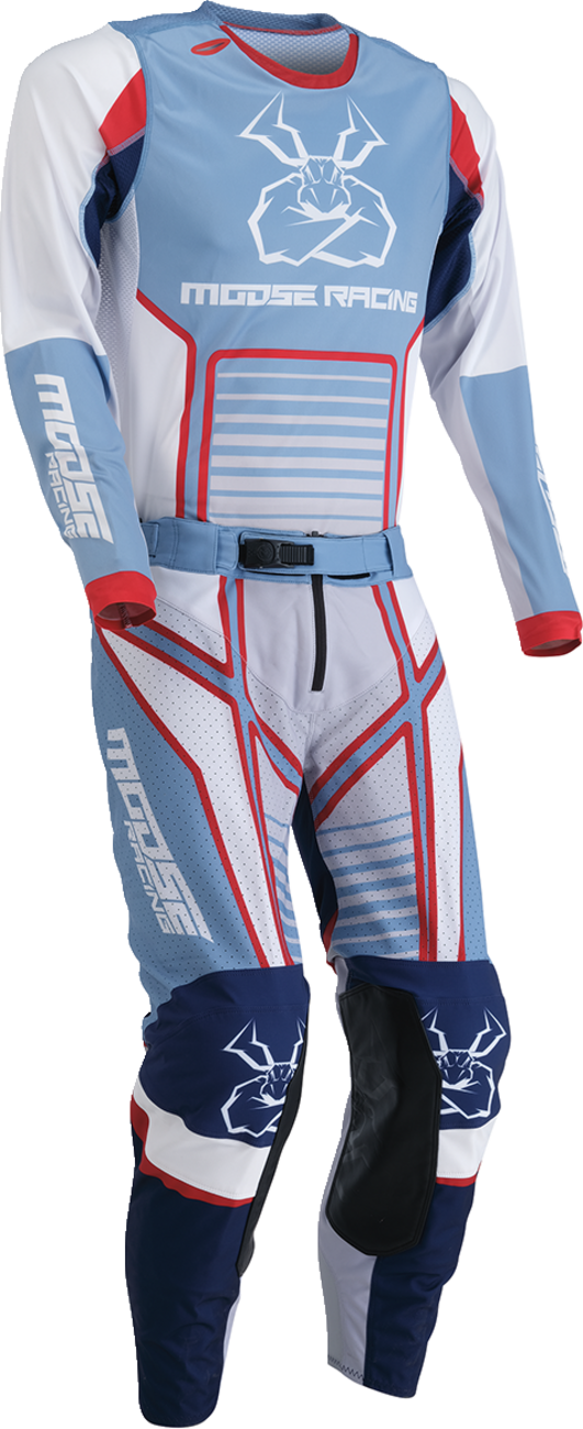 MOOSE RACING Agroid Jersey - Gray/Blue - Medium 2910-7495 - Cycle City Outdoors