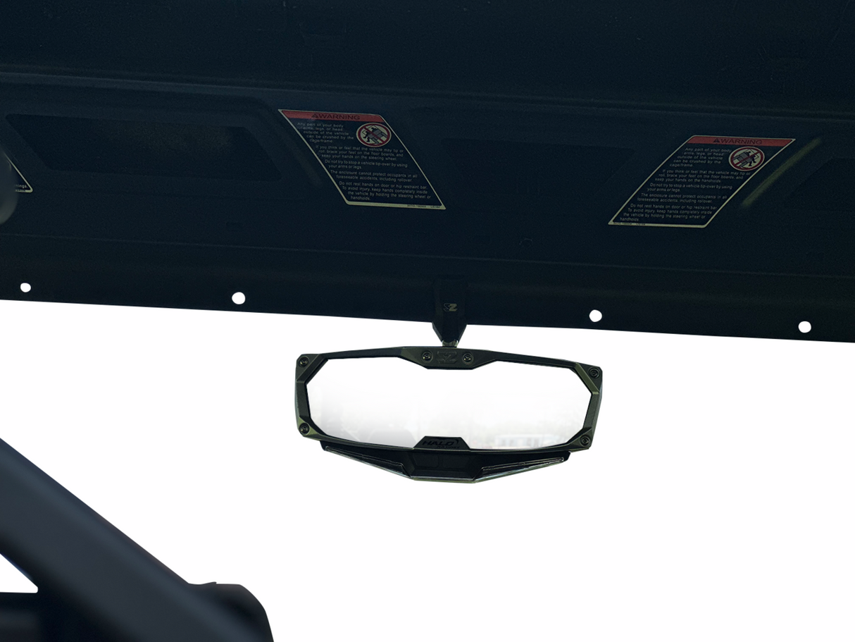 SEIZMIK Mirror - Halo R - Rear View w/LED Cabin Light - Rectangle - Black w/Silver Bezel - CF Moto 56-18032KIT