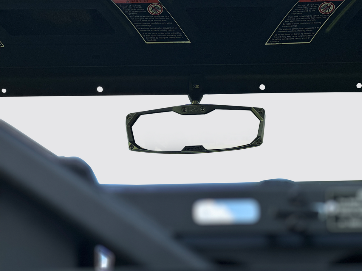 SEIZMIK Mirror - Halo R - Rear View - Rectangle - Black w/Silver Bezel - CF Moto 56-18033