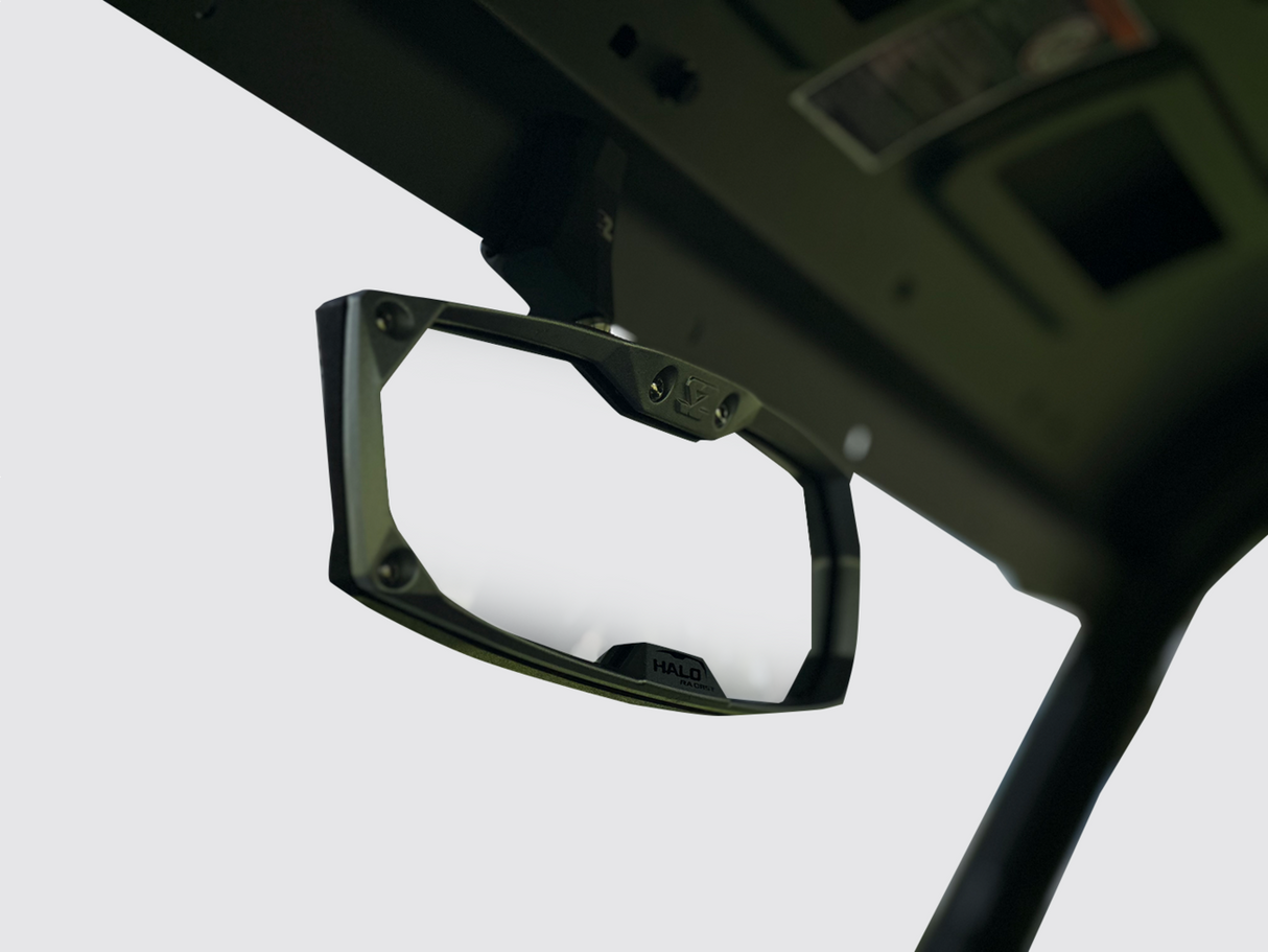 SEIZMIK Mirror - Halo R - Rear View - Rectangle - Black w/Silver Bezel - CF Moto 56-18033