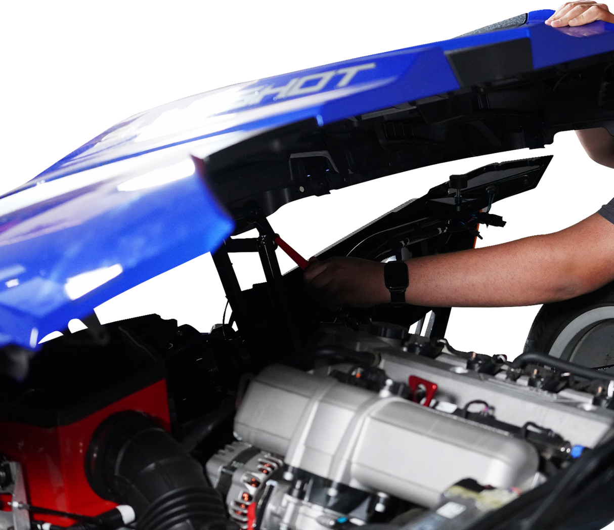 SHOW CHROME Hood Rod - Adjustable - Polaris Slingshot 44-110