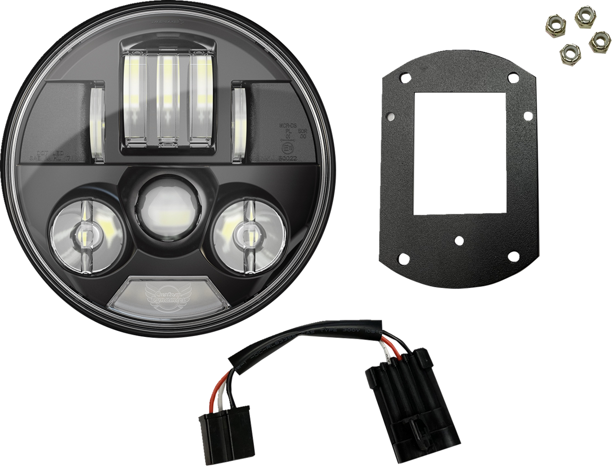 Custom Dynamics ProBEAM? Headlight Kit - 5-3/4" - Black - FXLRST/FXRST PB-LRST-B - Cycle City Outdoors
