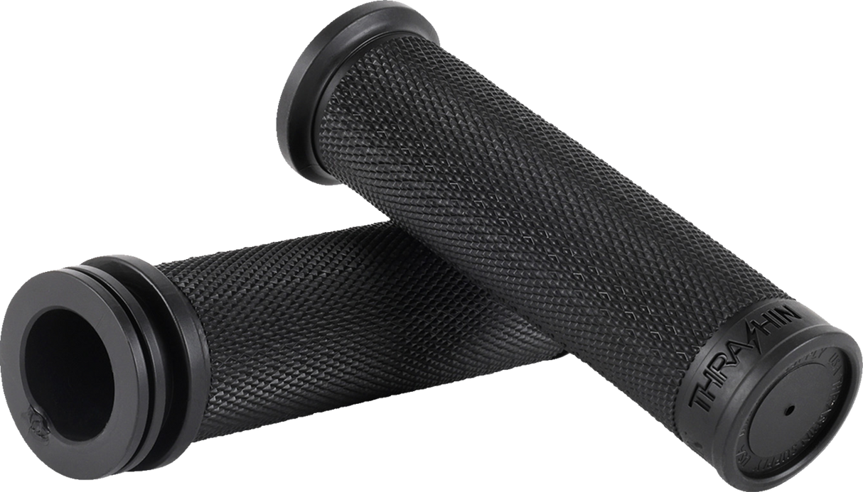 THRASHIN SUPPLY CO. Grips - Moto - 1" - Slim - Black TSC-2711-1