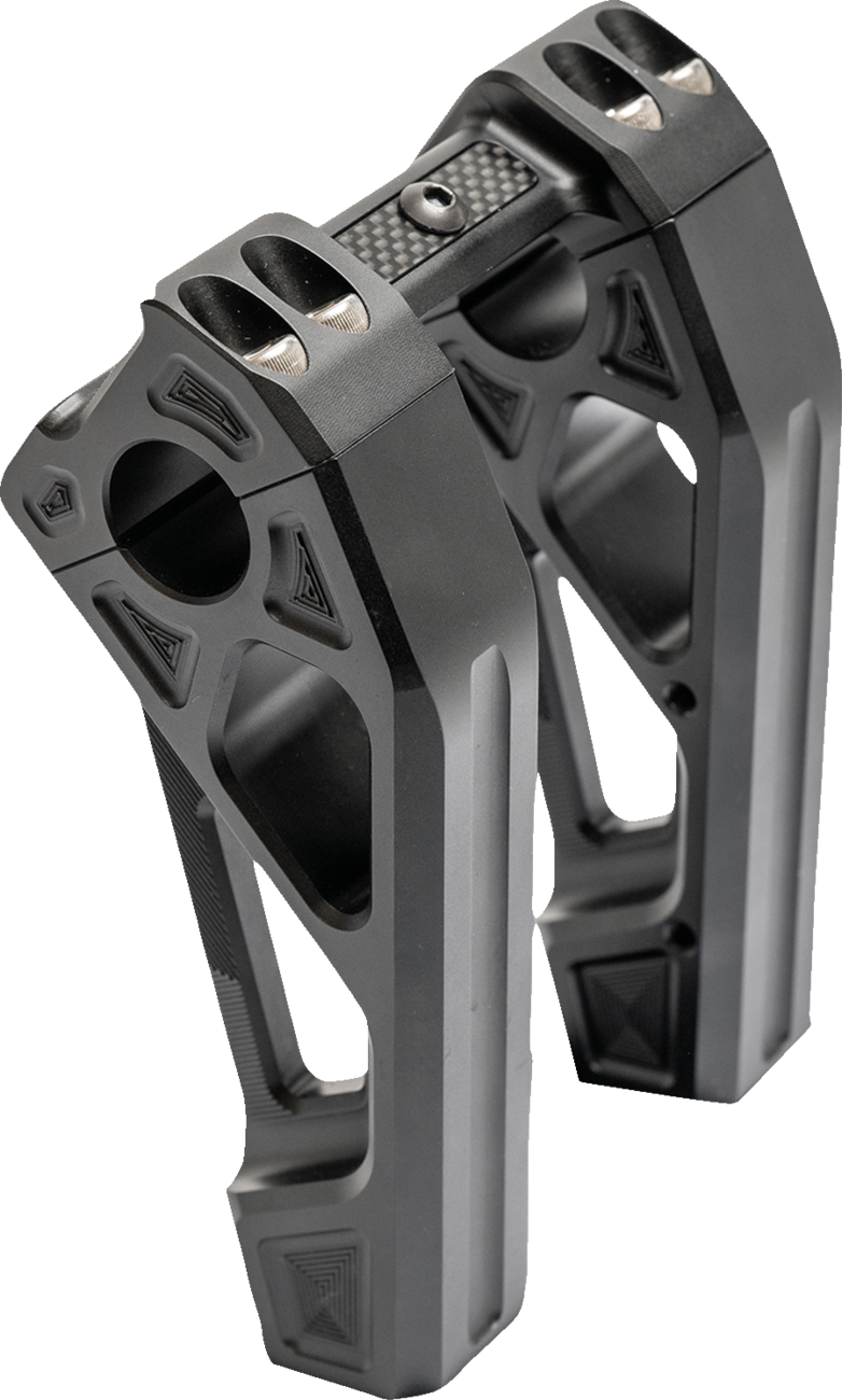 KODLIN USA Fastback Risers - Includes Clamp - 6" - Black K55129